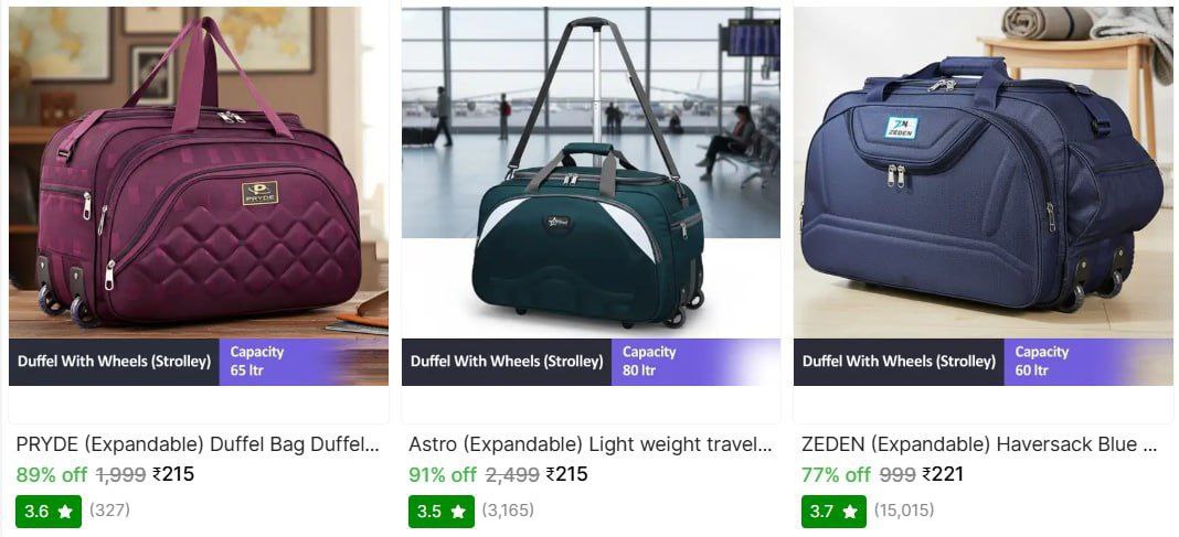 Big Size Duffel Bag With Wheels From 215