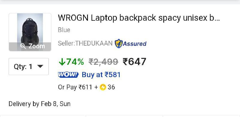 Grab Wrogn Backpack 72 64730 With Bhim Paytm Click Here To Join All Deals