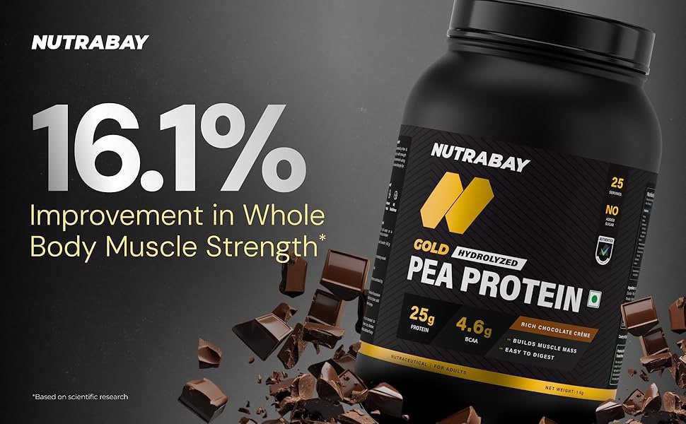 Nutrabay Gold 100 Pea Protein Powder 1kg 1299 25gm Protein