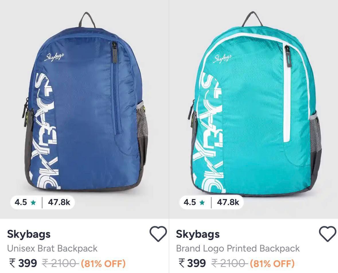Grab Skybags Backpacks Luggages
