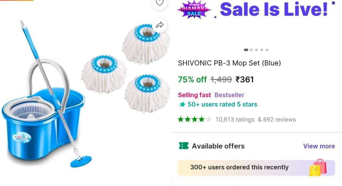 Mop Set With 3 Refill At 361
