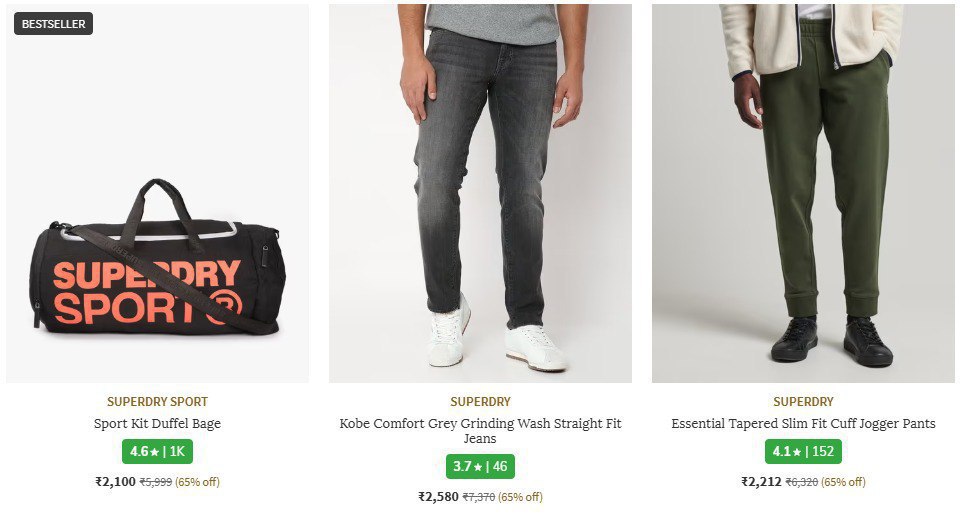 Ajio 65 On Superdry Premium Clothing