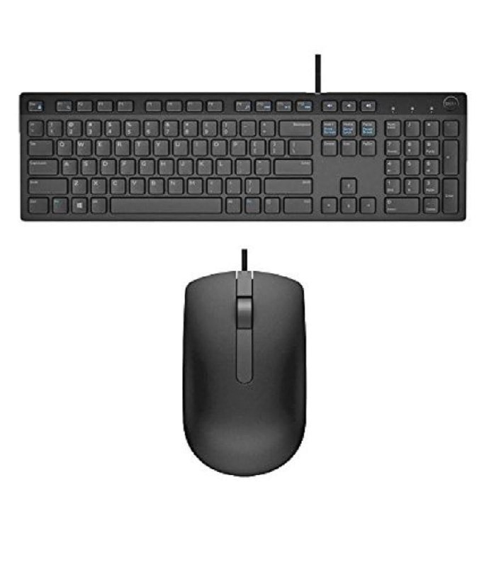 Dell Usb Wired Keyboard And Mouse Set (black) Kb216 Ms116