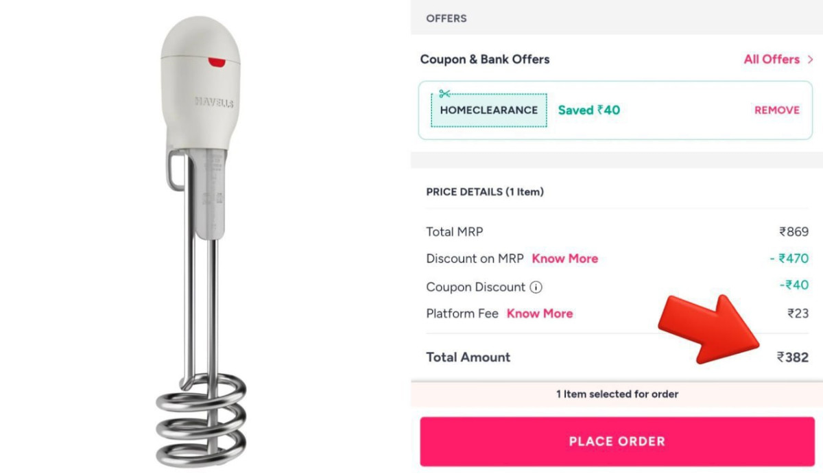 Grab Havells Immersion Rod At 382apply Coupon Homeclearance