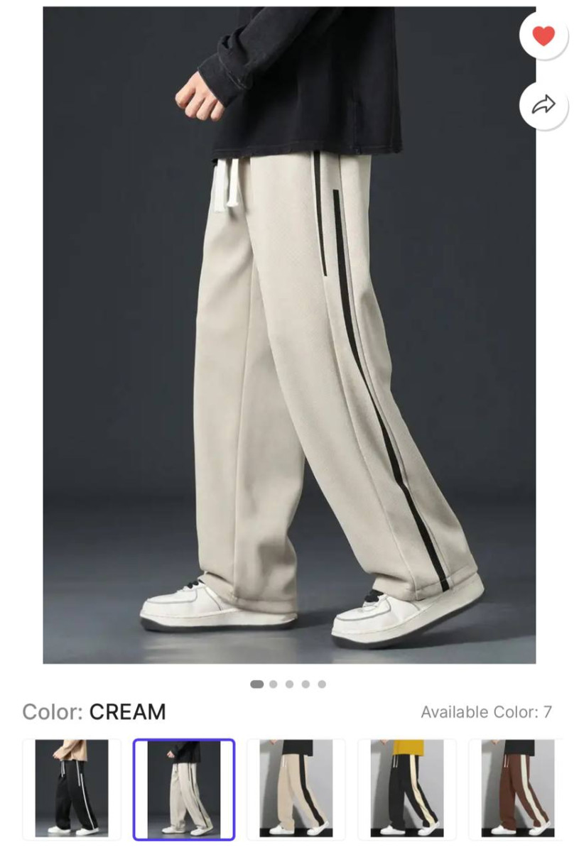 Men Colorblock Beige Track Pantsdeal 340
