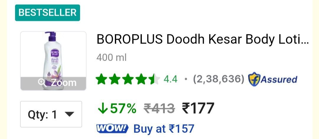 Boroplus Doodh Kesar Body Lotion 177