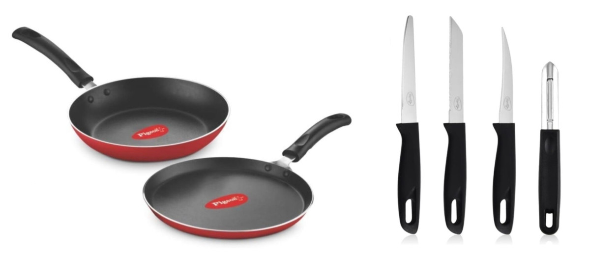 Pigeon Nonstick Tawa Pan At 599pigeon Knife Set - 4pcs At 99