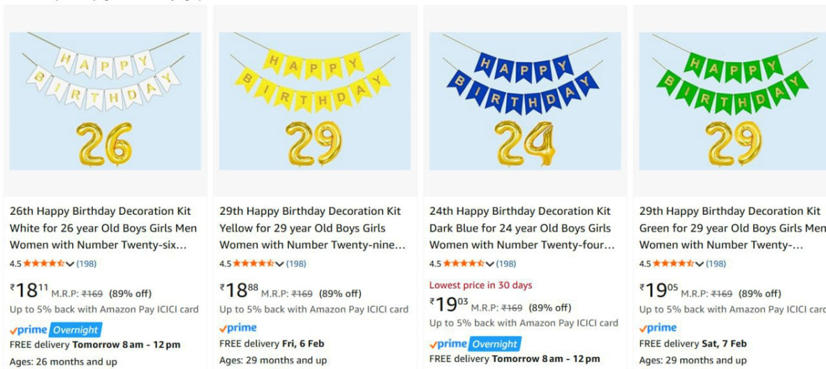 Birthday Decoration Kit Starts 18