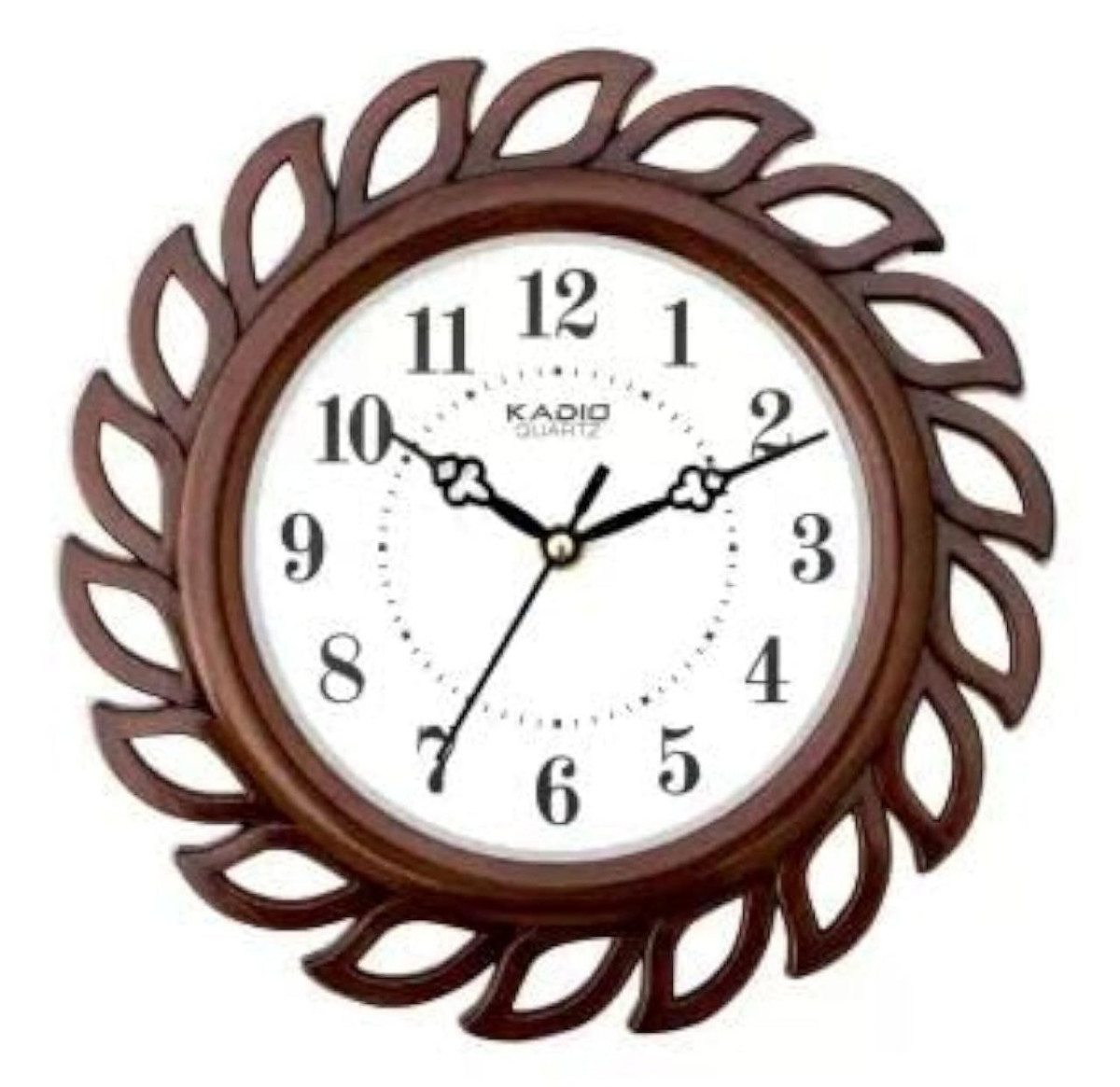 Kadio Analog 24 5 Cm X 24 5 Cm Wall Clock (brown With Glass Standard) 219