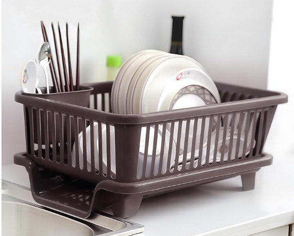 Panca Plastic Kitchen Dish Rack Organizer With Drying Tray 299
