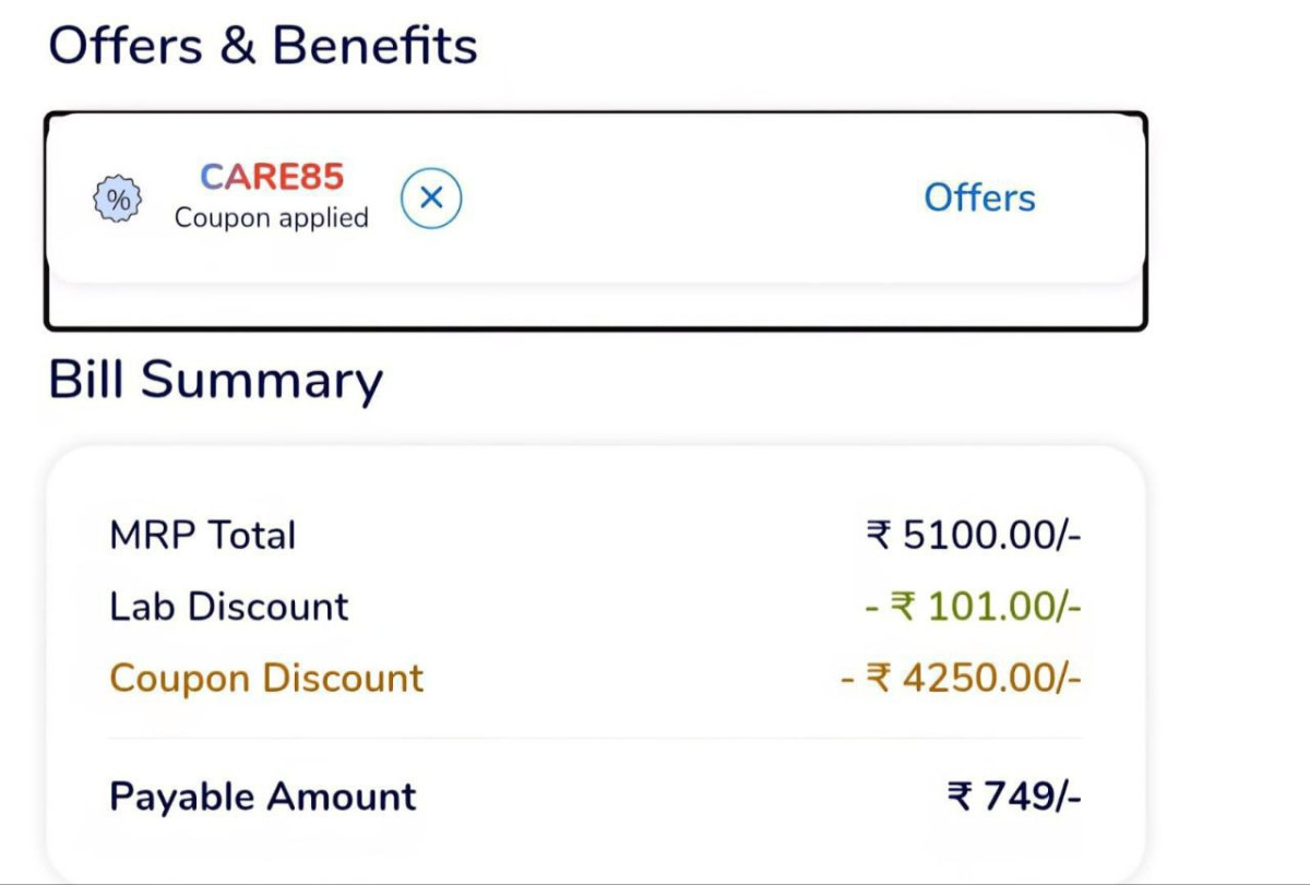 Medibuddy Big Loot Flat 4350 On Medibuddy Health Check-up 64 Lab Tests (com