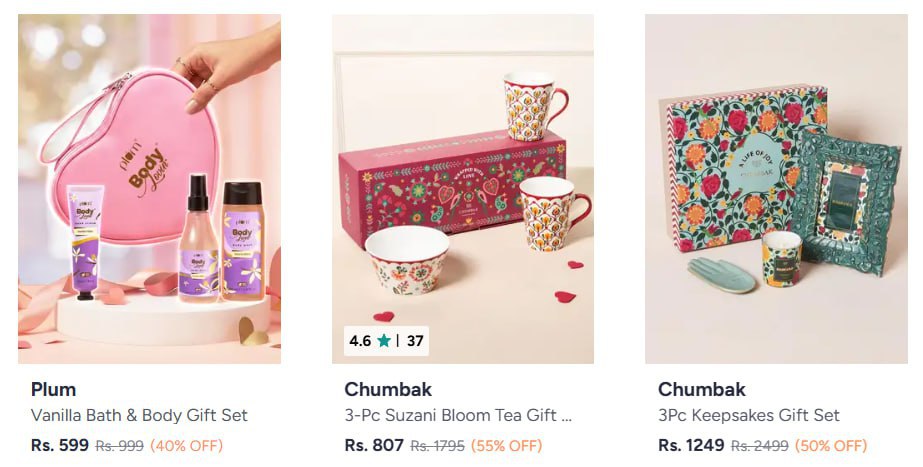 Myntra Valentines Gift Set Starting 109 Coupon