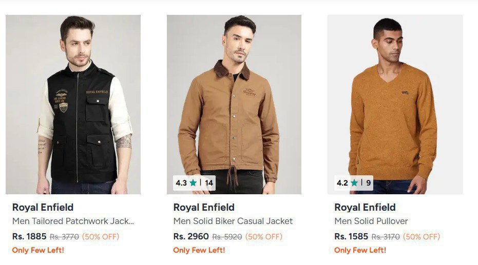 Myntra Flat 50 On Royal Enfield Clothing