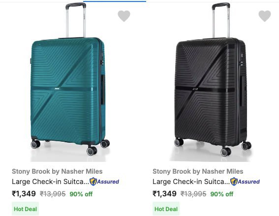 Flipkart Mega Sale 90 Branded Trolleys Luggages Extra 10 Bank Master Link T