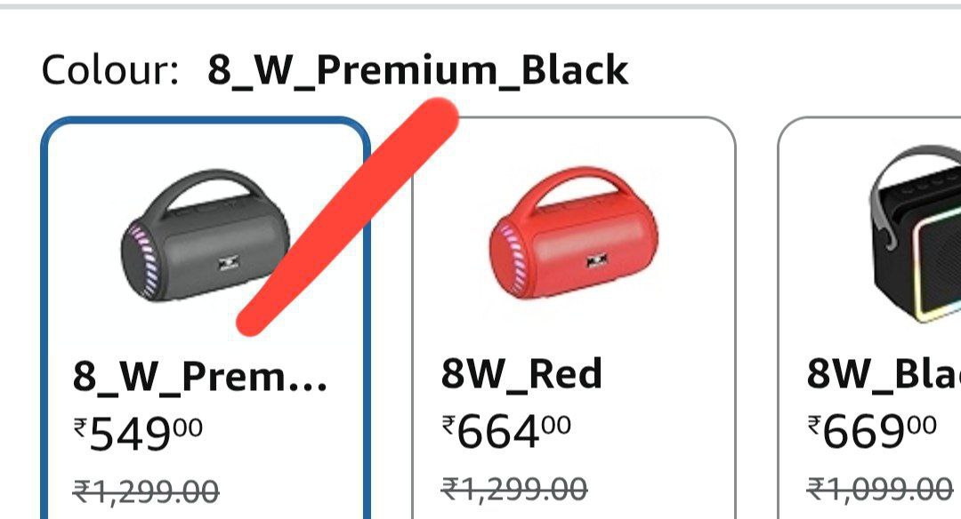 Zebronics 8 Watts Portable Speaker With Led Modes 549