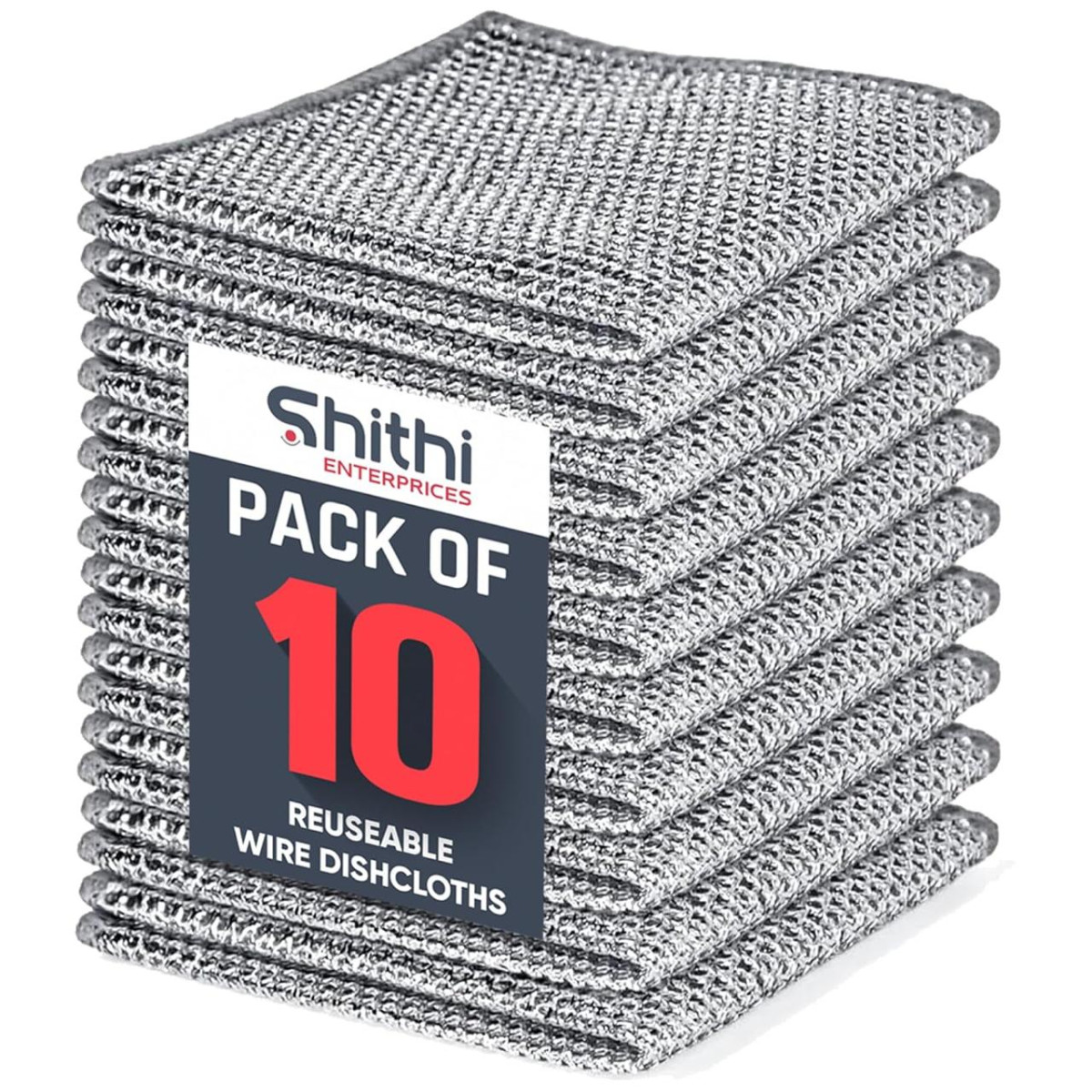 Kitchen Multipurpose Reusable Wire Dishwashing Rags Stainless Steel (pack O