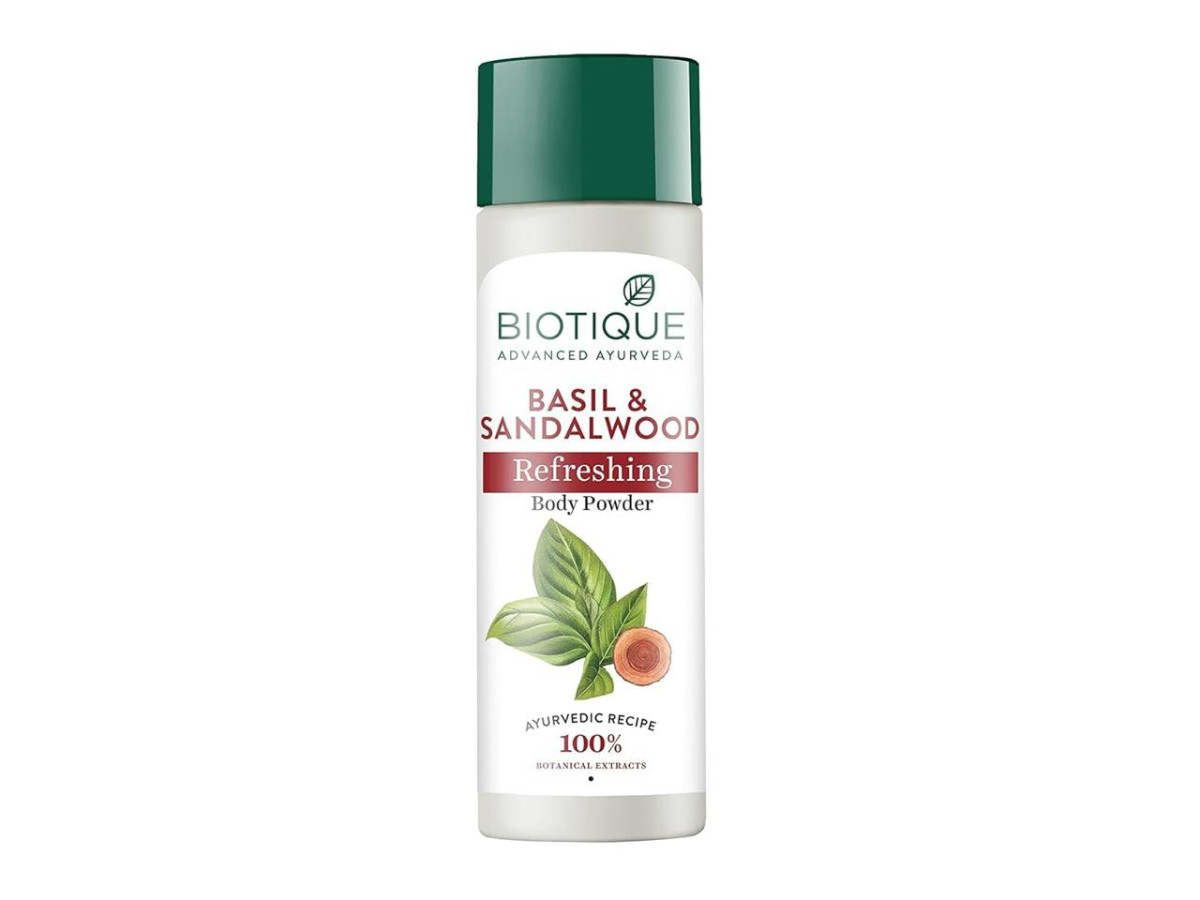 Biotique Basil And Sandalwood Refreshing Body Powder 150g For All 102