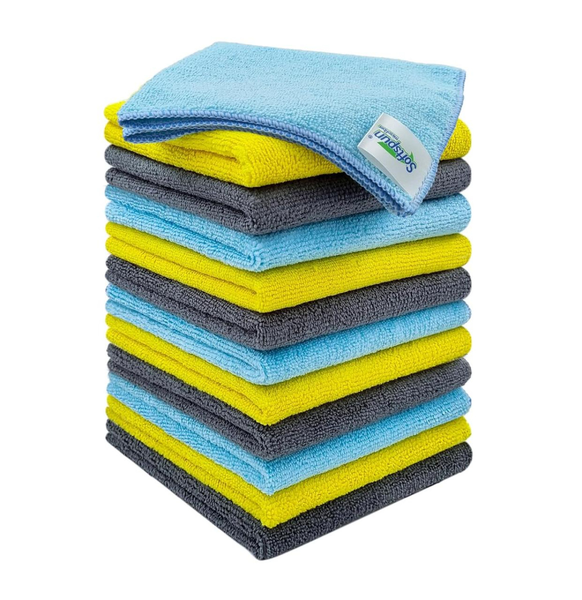 Softspun Microfiber Cleaning Cloths 12pcs 300cms 220 Gsm 266