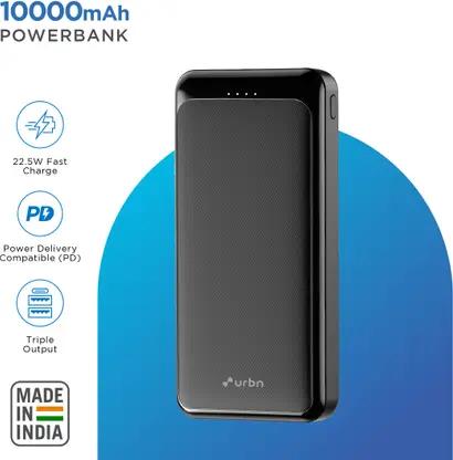 Urbn 10000 Mah 22 5 W Power Bank(black Lithium Polymer For Mobile Tablet Ea