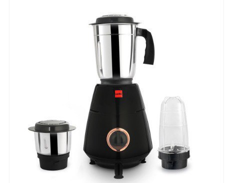 Cello Imperia Stainless Steel Black Mixer Grinder 500watts- 2 Ss Jars 1 Nut