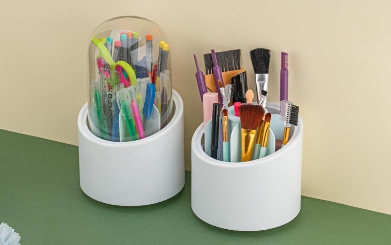 Arto 360rotating Dust-proof 7 Compartment Multifunctional Organizer With Li