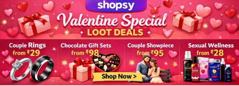 Shopsy Valentine Special Loot Deals Couple Rings From 29 Chocolate Gift Set