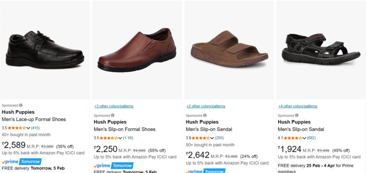70 On Hush Puppies Footwears