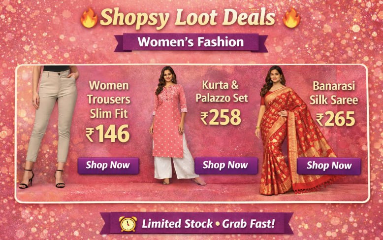 Shopsy Loot Deals Womens Fashion Women Trousers Slim Fit 146 Women Kurta Pa