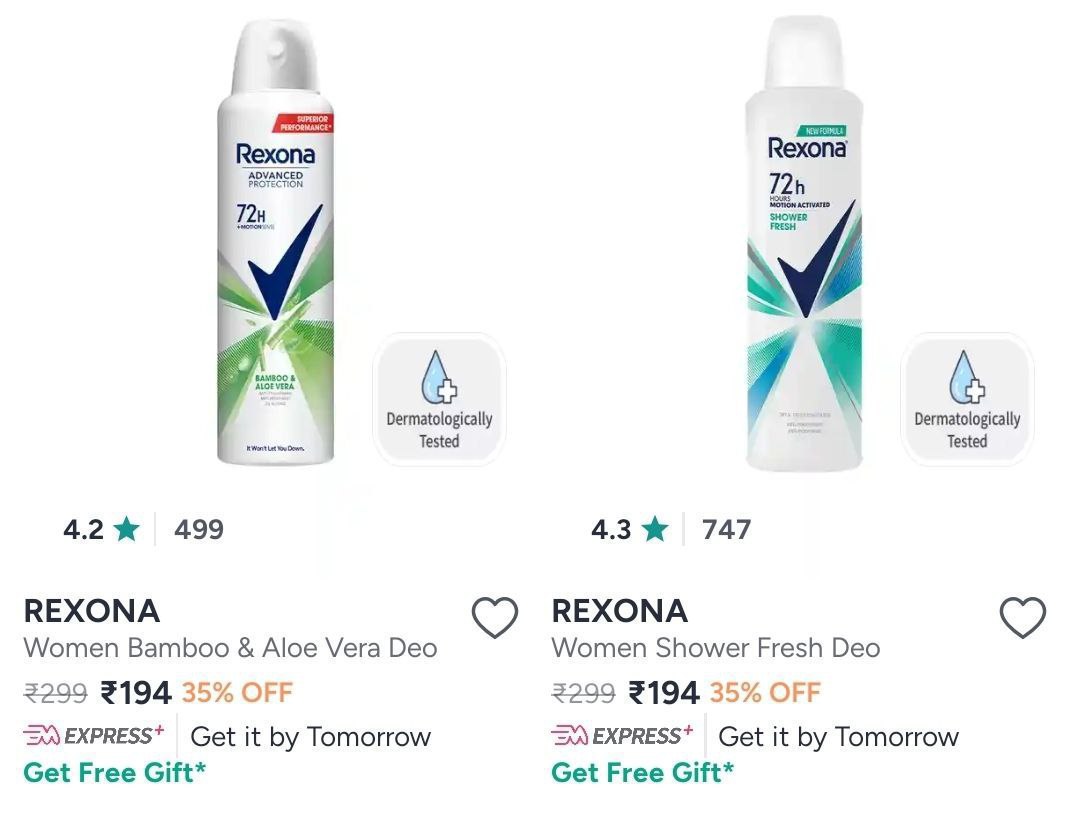 Myntra 65 On Rexona Products