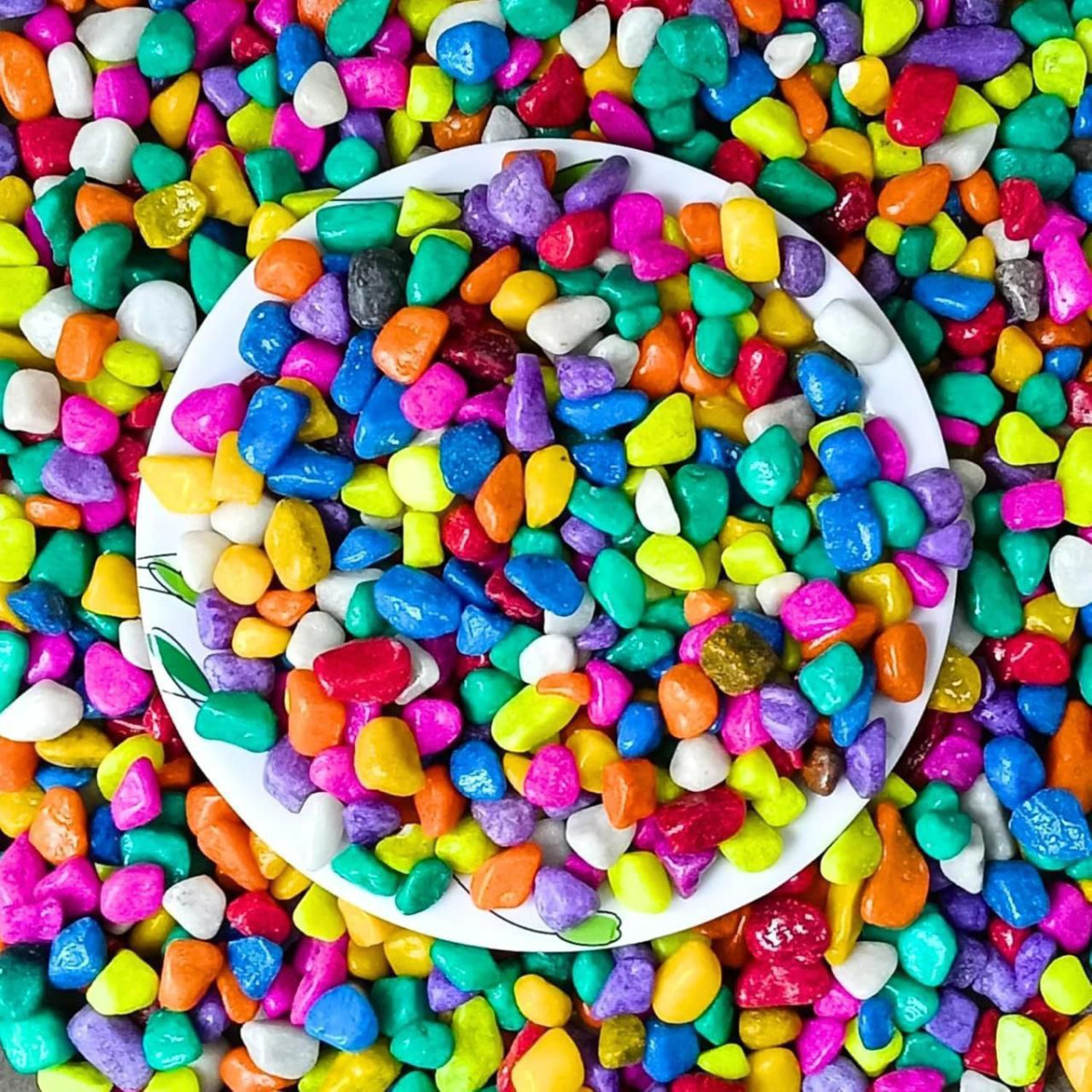 Foodie Puppies Colored Decorative Multicolor Stones - (5kg Small)