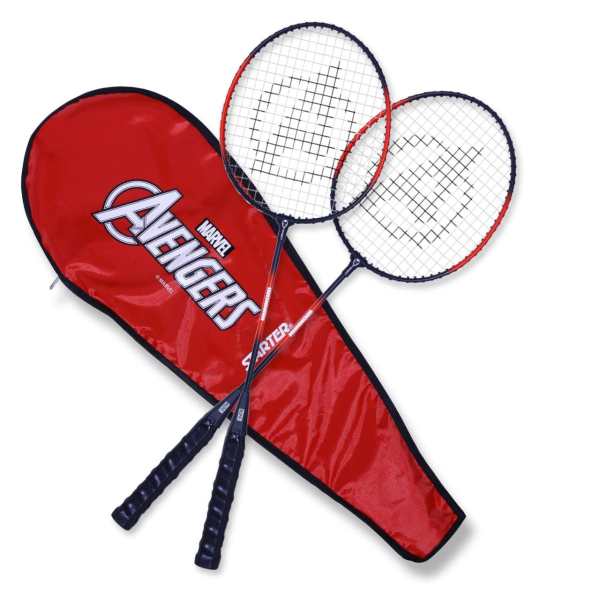 Grab 305starter Iron Man Badminton Racket Set Of 2 Multicolour 6y Safe Gift