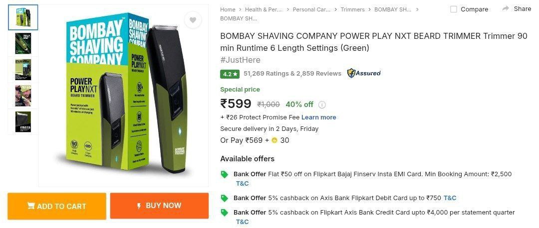 Bombay Shaving Trimmer 599