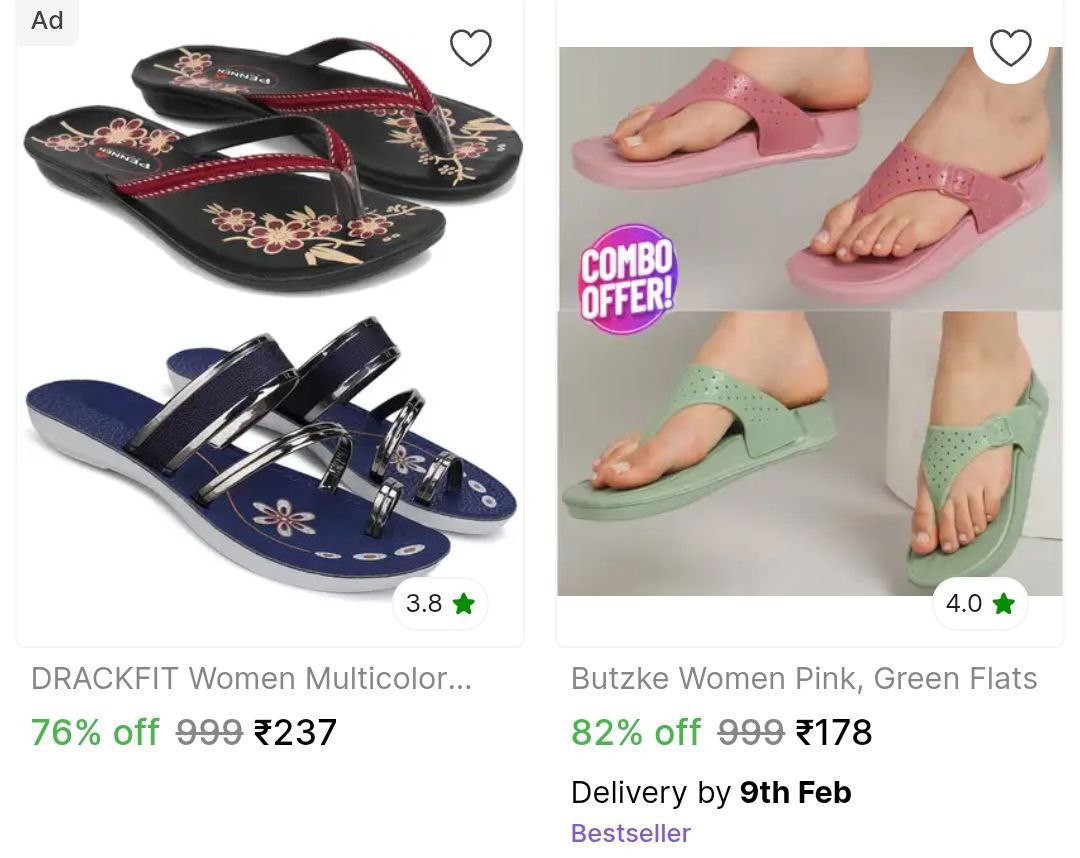 Sandals Slippers Combo 178more -