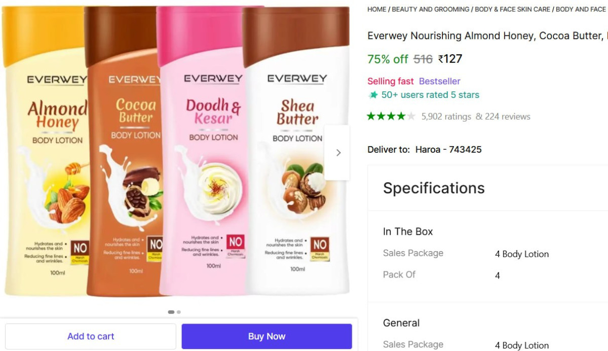 Body Lotion Combo (400 Ml) 127