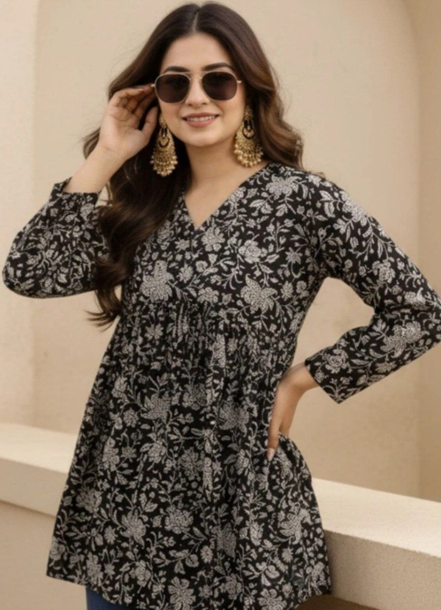 Grab Women Printed Pure Cotton Flared Kurta At 292 - Click Here To Join All