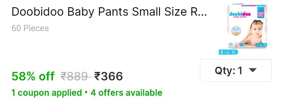 Soft Diaper Baby Pants (s 60 Pcs) 366