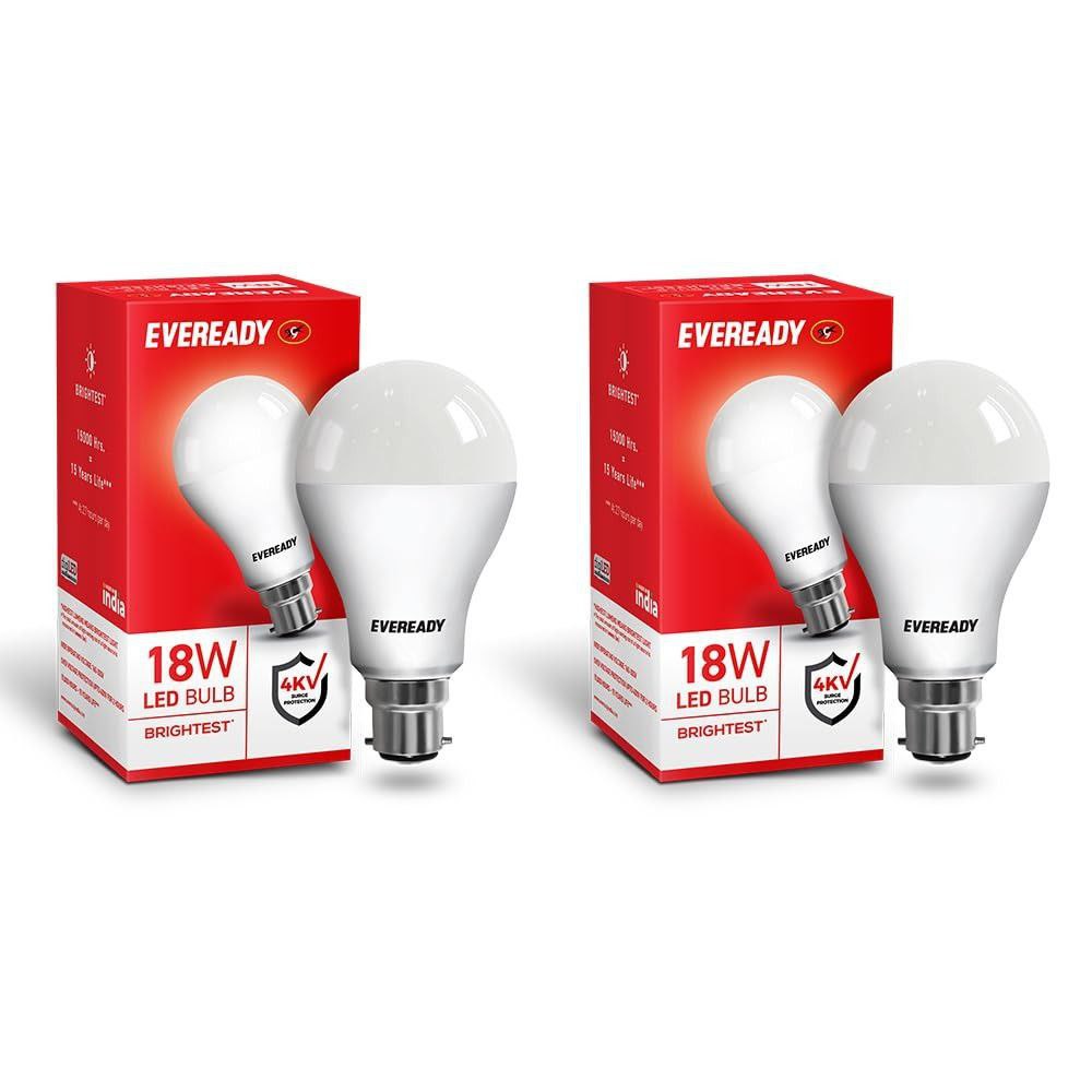 Eveready 18w Led Bulb 1800 Lumen 4kv Surge Protection Pack Of 2 281