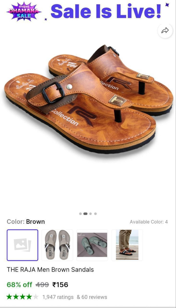 Men Brown Sandals 156green