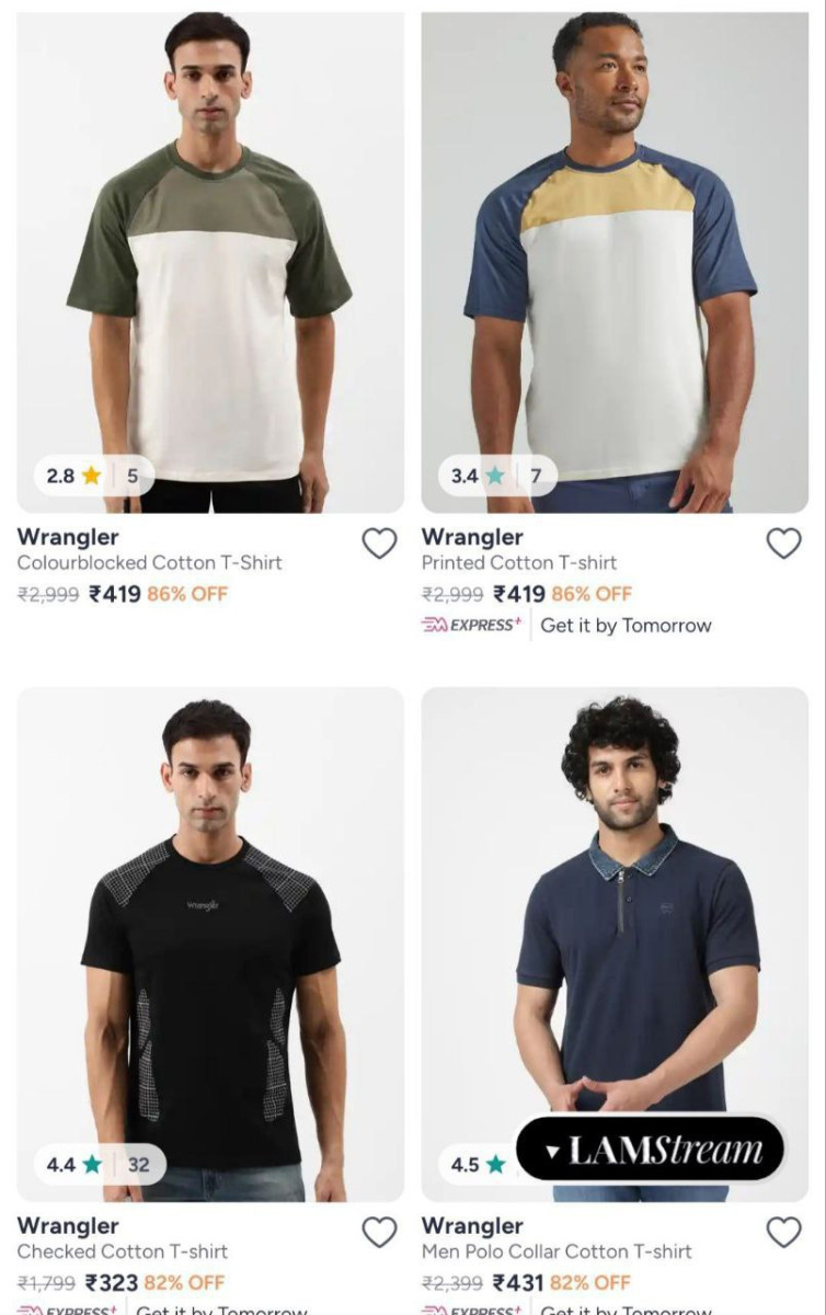 Myntra Loot 86 On Branded Clothingwrangler Lee Click Here To Join All Deals