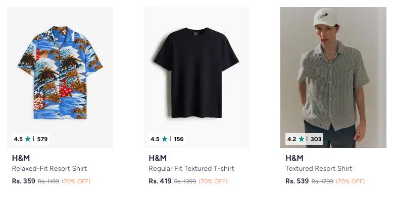 Myntra 75 On H M Clothing Men S Womens Boy S Girl S