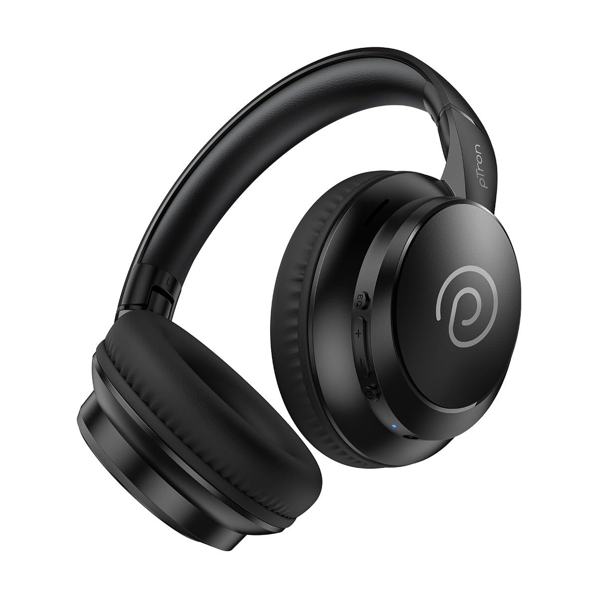 Ptron Studio Evo 70hrs Playtime Wireless Over Ear Headphones With Hd Mic 79