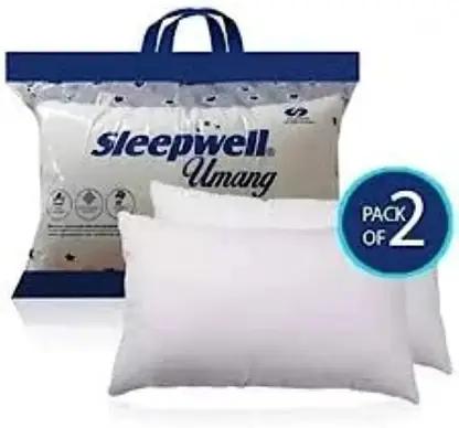 Sleepwell Microfibre Sleeping Pillow Pack Of 2 Solid Pillow Set 306
