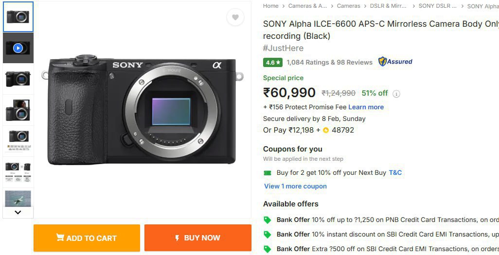 Sony Aplha Ilce 6600 60990