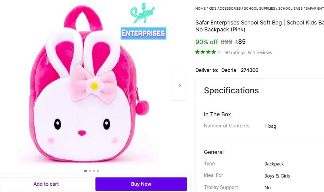 Kids School Bag 85
