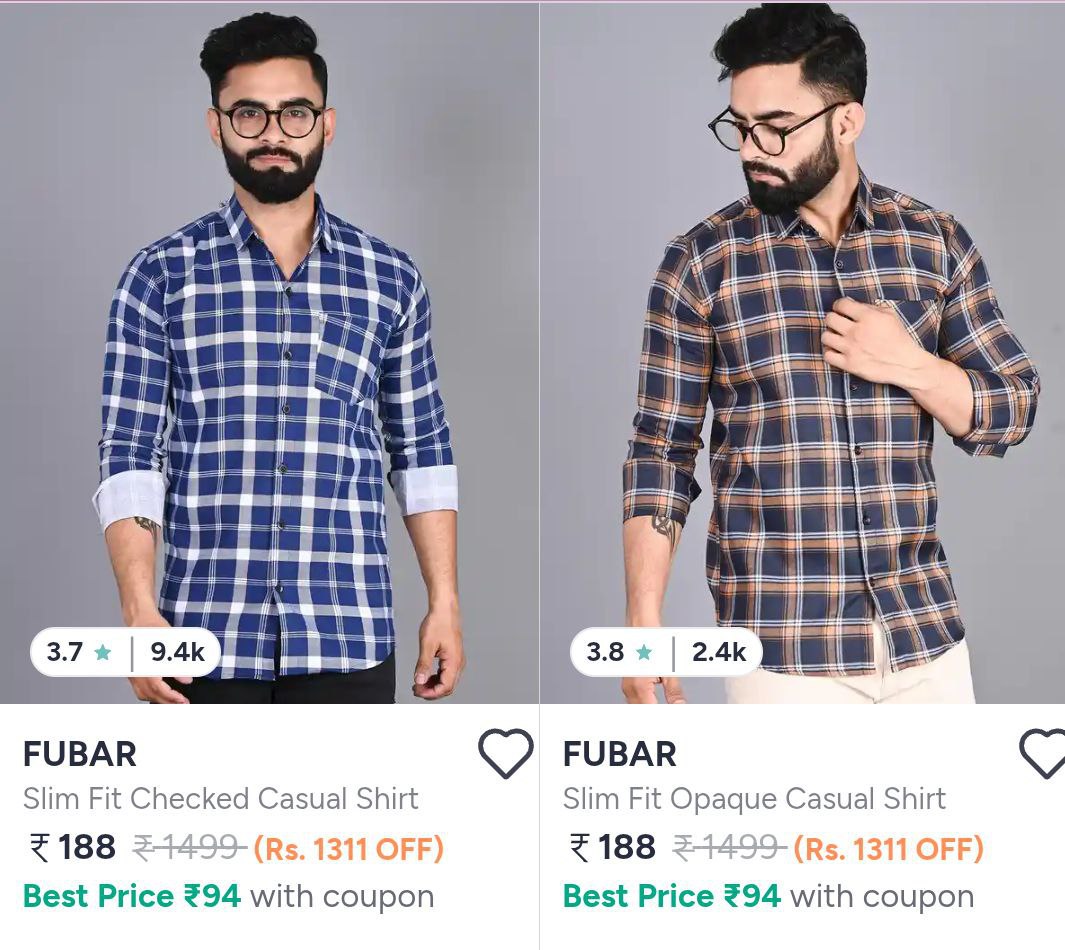 Myntra Loot Mega Fashion Deals Shirts Starting From 188 Mens Trousers Start