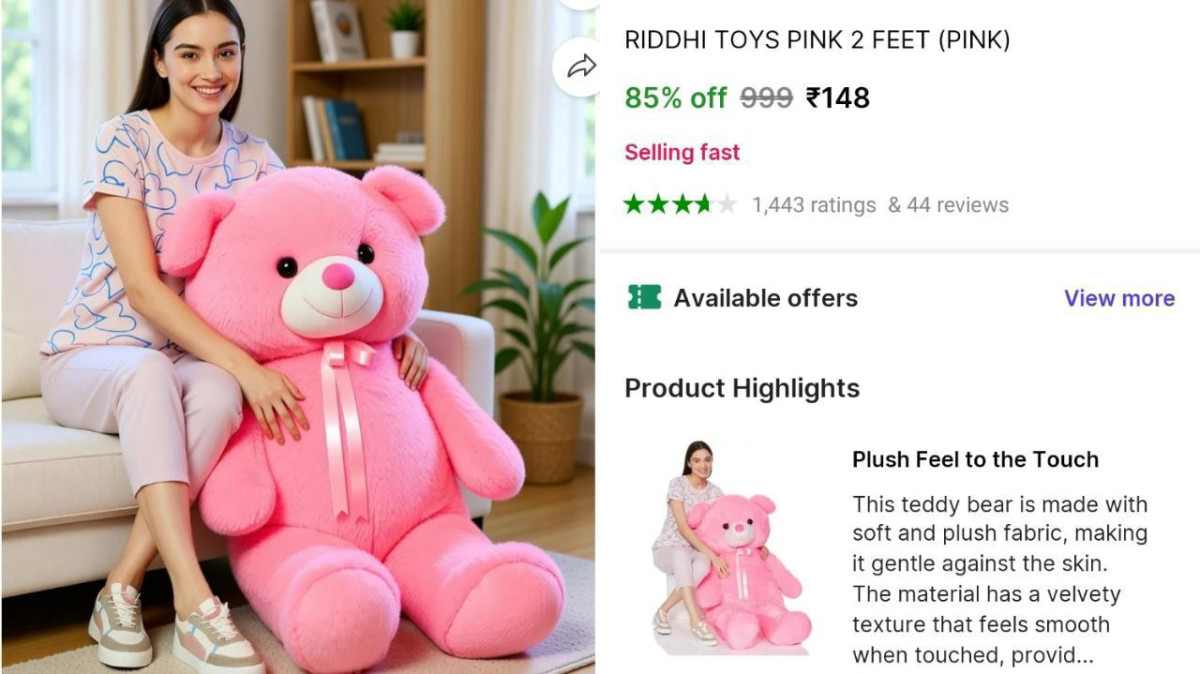 Fast 2 Feet Teddy Bear 148 Jaldi Lootloo