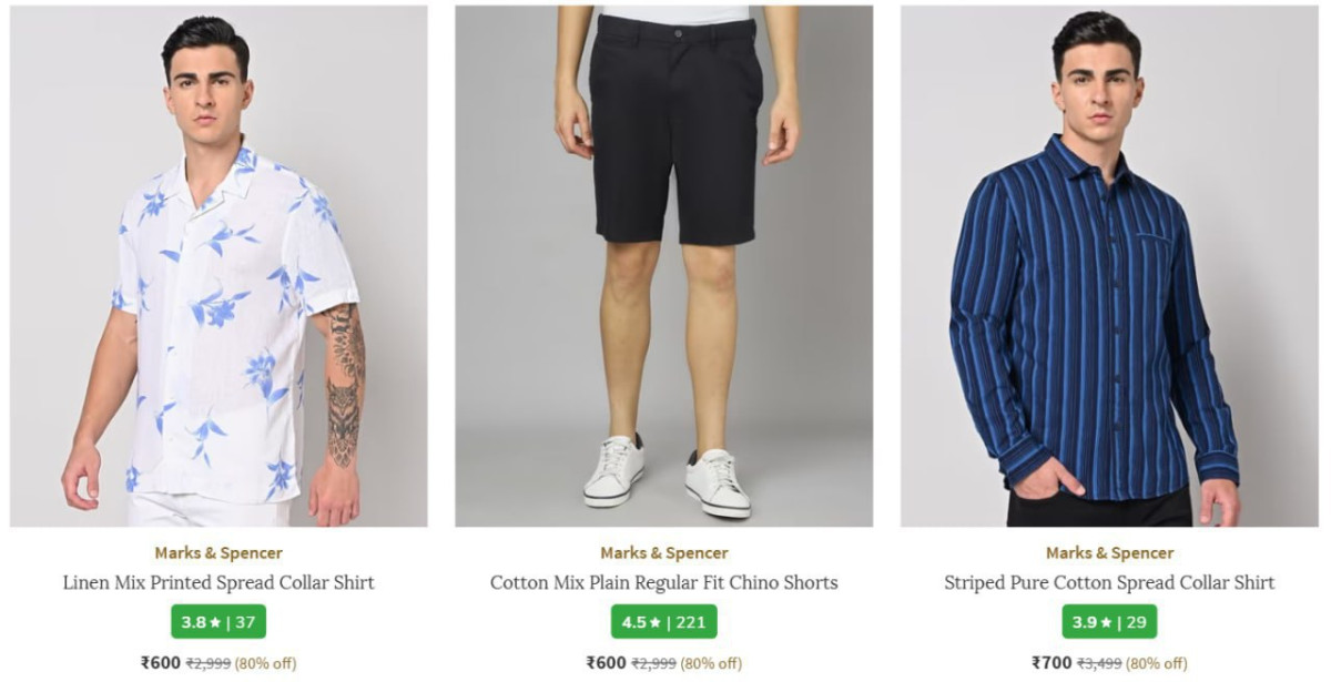 Ajio Loot 80 On Marks Spencer Clothing Women Men