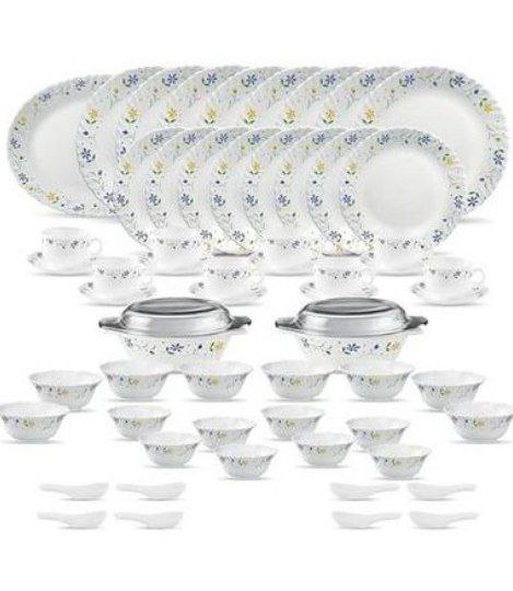 La Opala Opal Glass Dinner Set Of 61 Pcs 2857