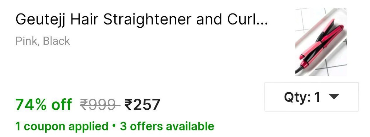 Loot Hair Straightener And Curler 257 Good Review