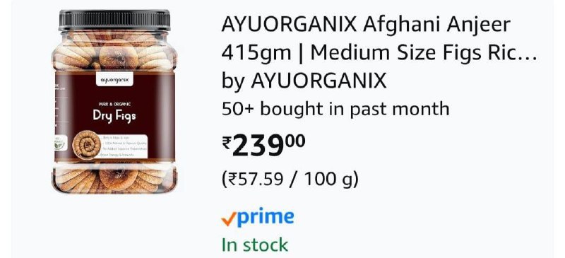 Fast Premium Anjeer 415gm At 239 Buy Max Qty